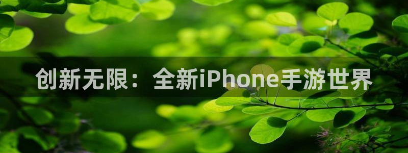 pc长运娱乐官网app官网下载：创新无限：全新iPhone手