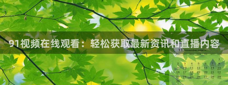 919直播看球下载：91视频在线观看：轻松获取最新资讯和直播内容